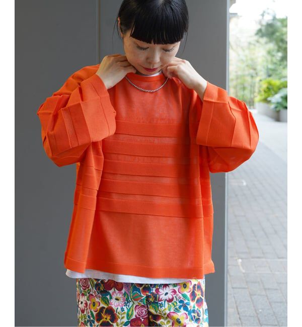 journal standard luxe「シアーボーダー ボートネックプルオーバー」|ニット・セーター|