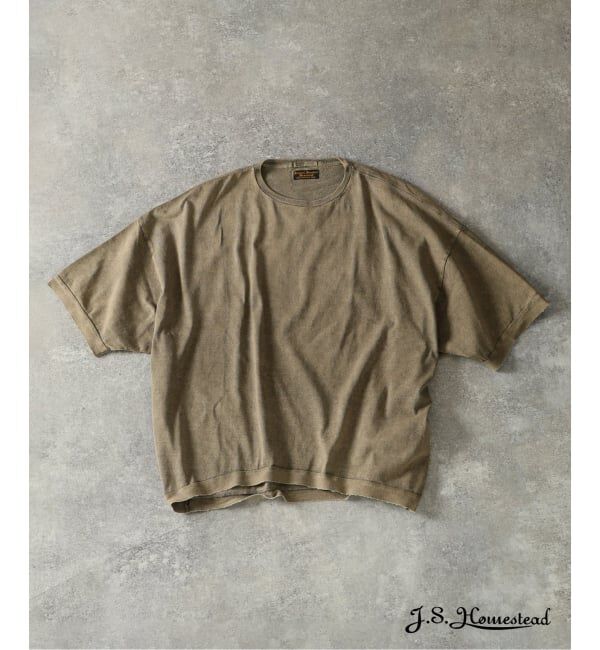 J.S.Homestead「J.S.Homestead / オーバーラージ ポンチョ ショートスリーブ Tシャツ」|Tシャツ・カットソー|グレーB