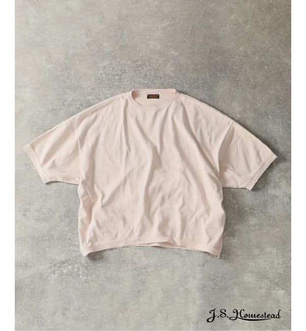 J.S.Homestead「J.S.Homestead / オーバーラージ ポンチョ ショートスリーブ Tシャツ」|Tシャツ・カットソー|ピンク
