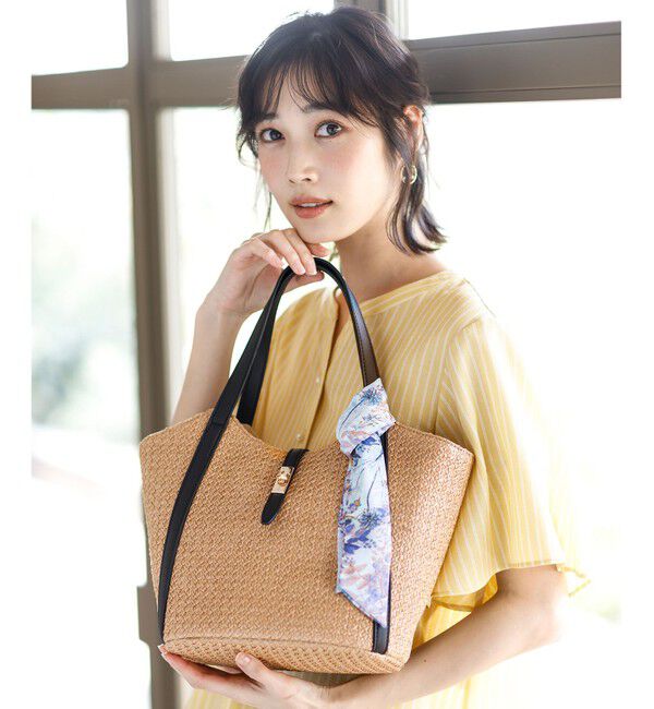 ANY SIS「スカーフ付き カゴバッグ」|かごバッグ|