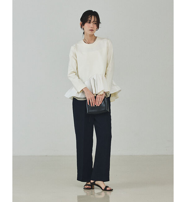 qualite「タフタコンビプルオーバー」|シャツ・ブラウス|