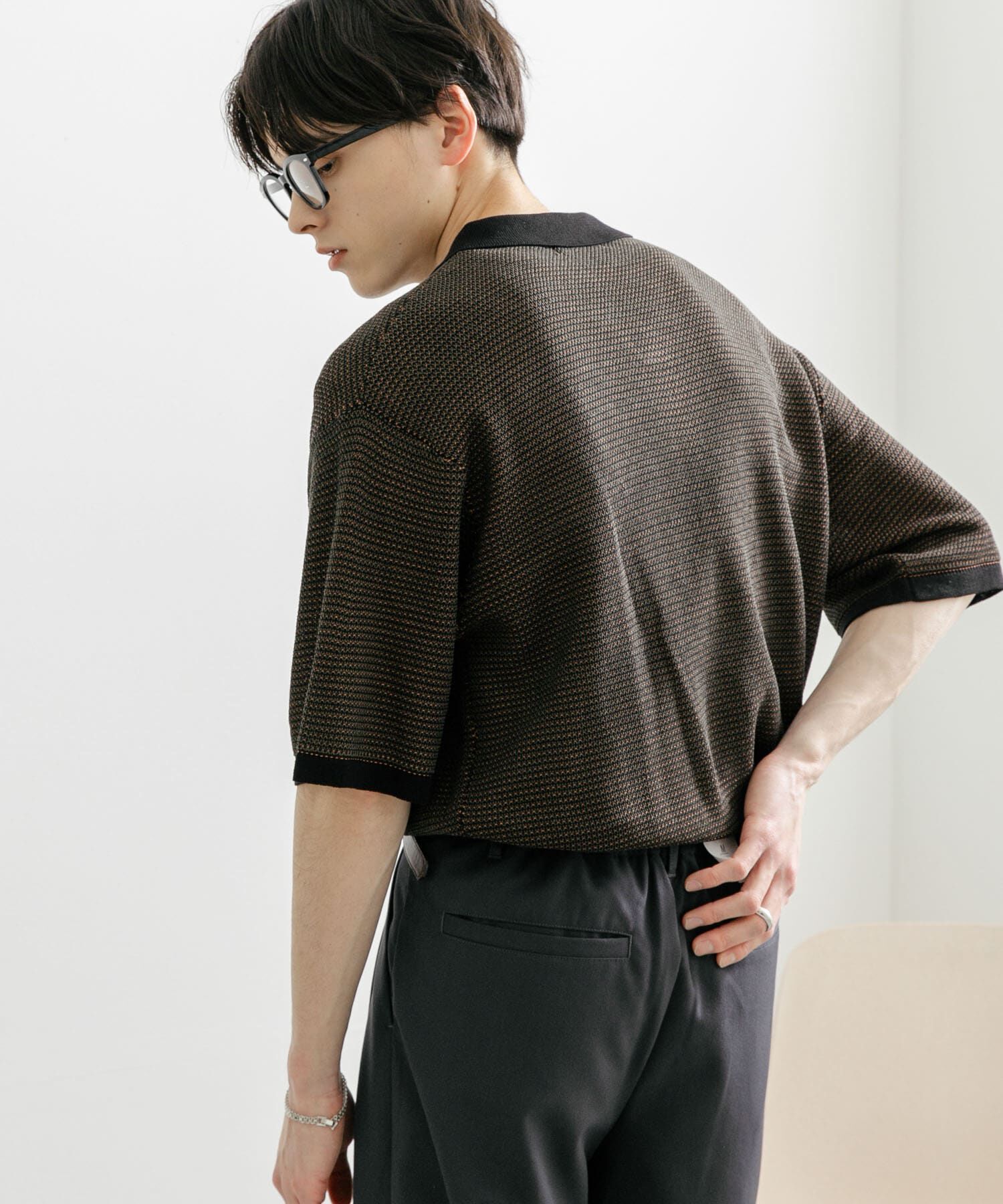 SENSE OF PLACE by URBAN RESEARCH「『ユニセックス』『洗濯可』ミックススキッパーニット」|ニット・セーター|