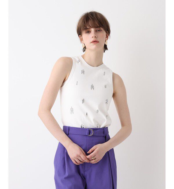 allureville「ビジュータンクトップ」|Tシャツ・カットソー|オフホワイト
