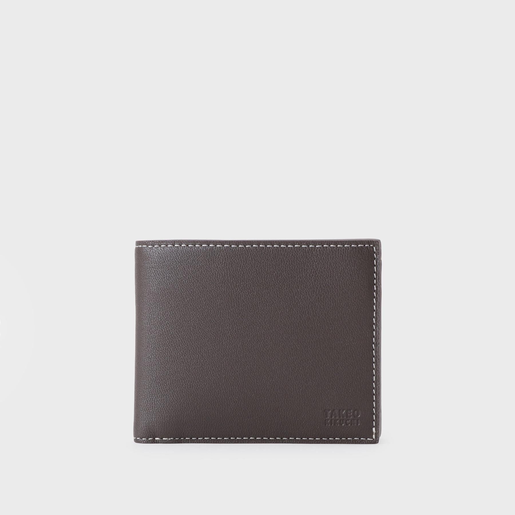 TAKEO KIKUCHI「ゴートスキン 2つ折り財布」|財布|ブラウン(543)