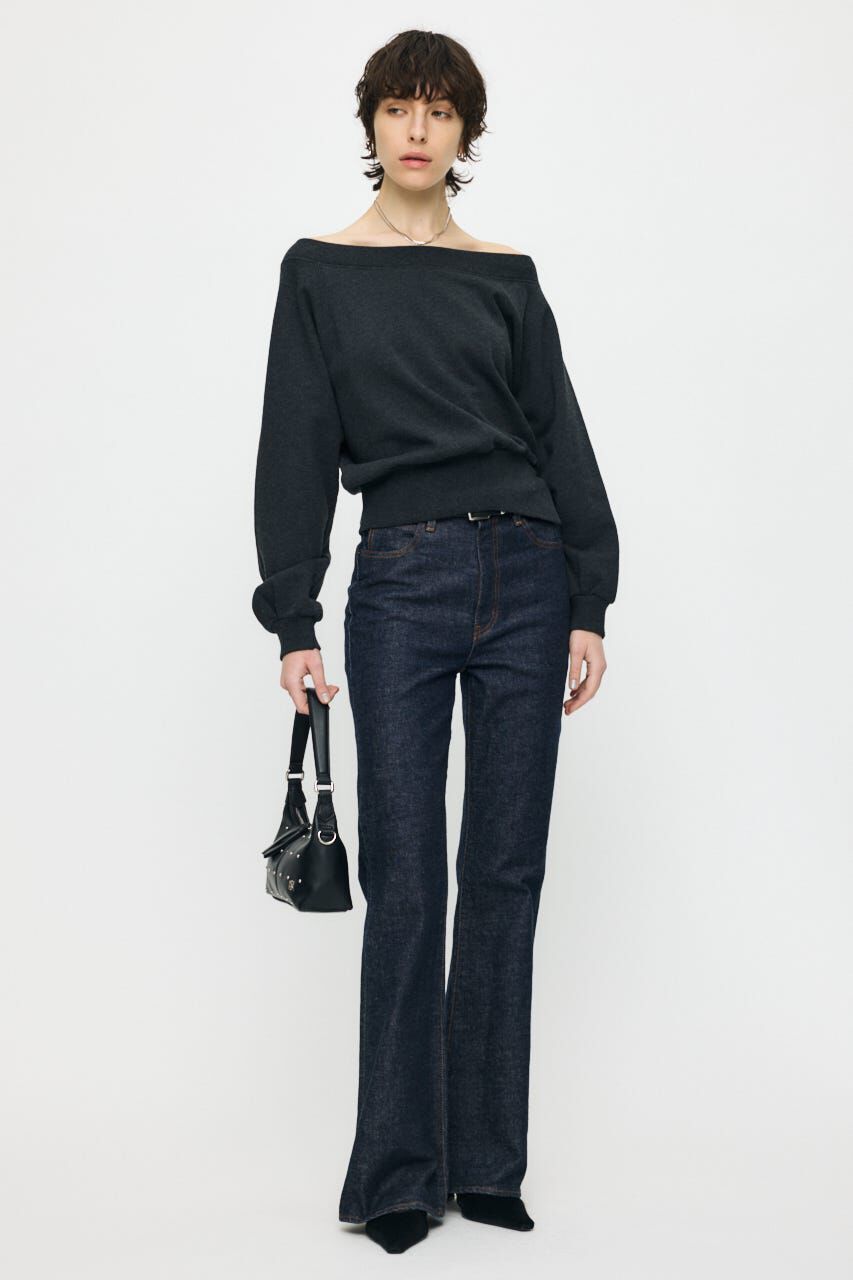 MOUSSY「SIDE SLIT OFF SHOULDER スウェット」|パーカー|
