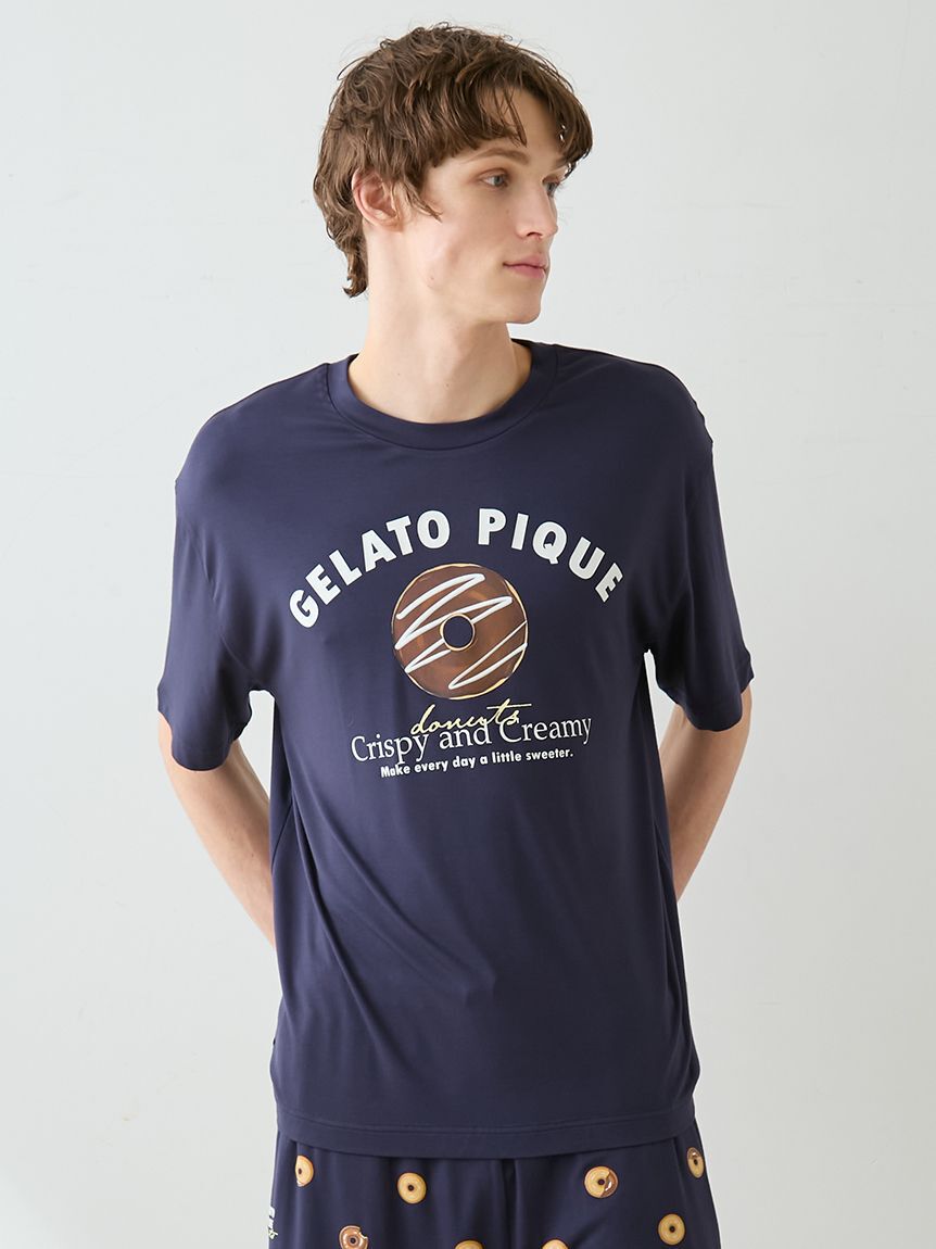 GELATO PIQUE HOMME「【HOMME】ドーナツワンポイントプリントTシャツ」|ルームウェア|