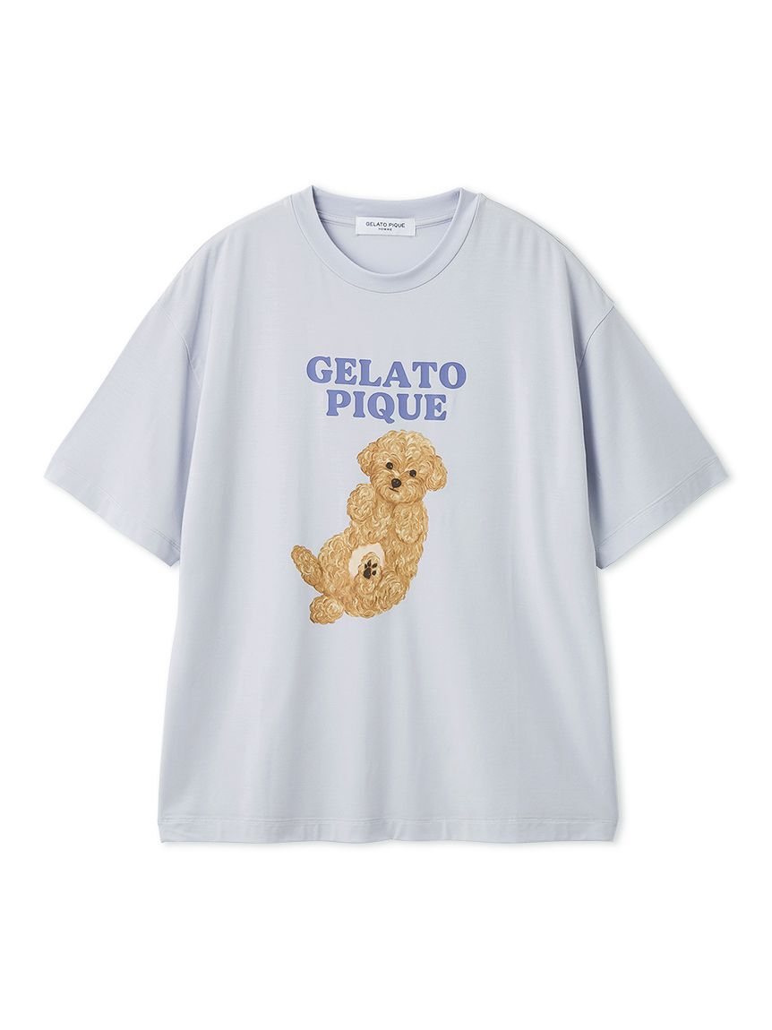GELATO PIQUE HOMME「【HOMME】ドッグワンポイントTシャツ」|ルームウェア|BLU