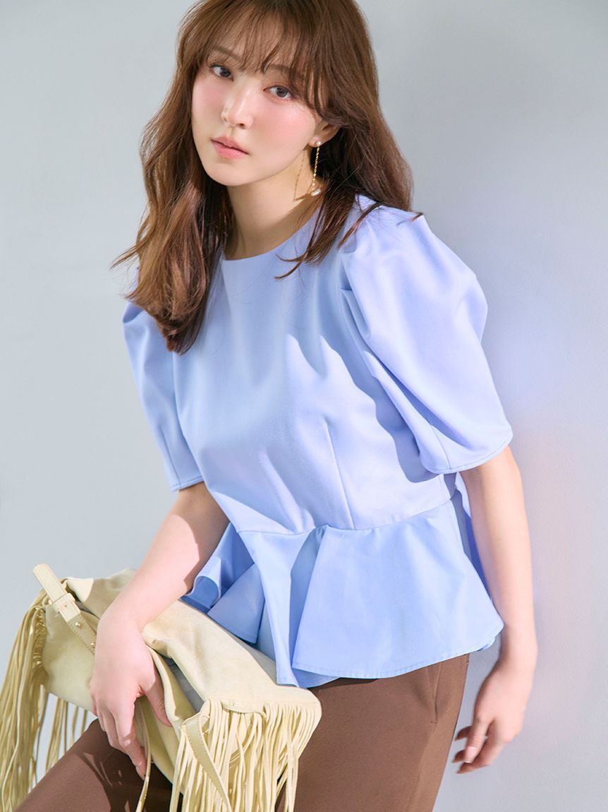 FRAY I.D「ドッキングペプラムカットソー」|Tシャツ・カットソー|BLU
