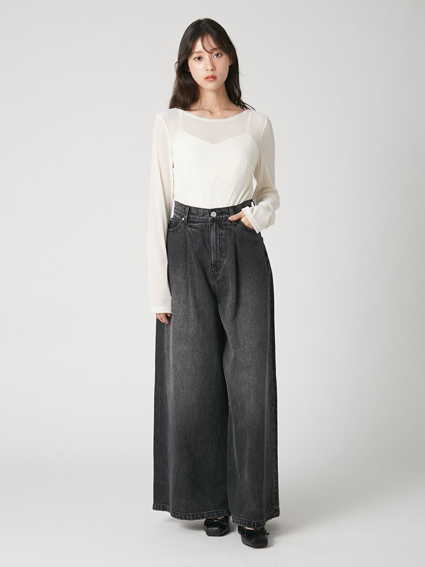 ウォッシャブル】フロッキーチュールベーシックトップス（FRAY I.D