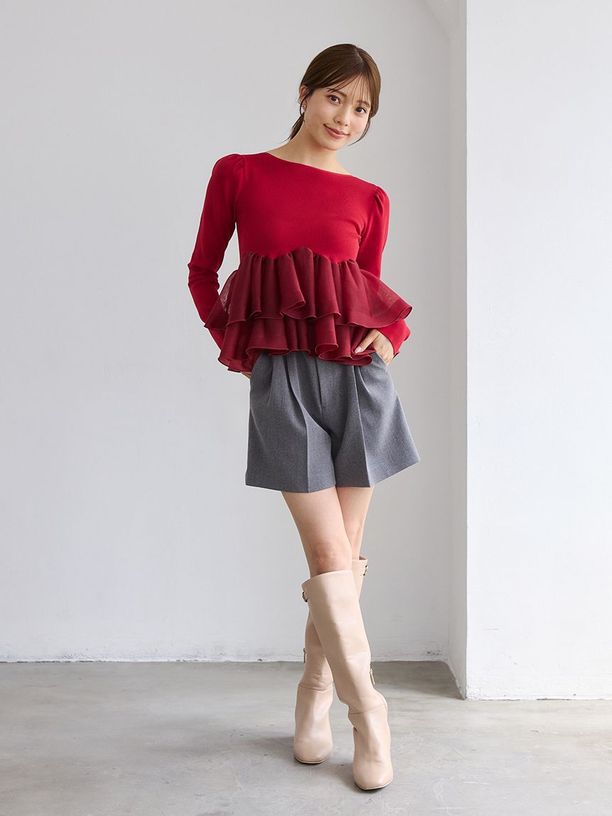 CELFORD「【セットアップ対応】ベルト付きタックショートパンツ」|その他|