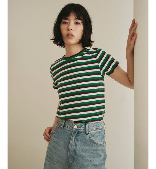 green label relaxing/＜EMMEL REFINES＞EM フライスクルーネック チビTシャツ