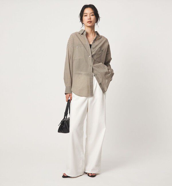 UNITED ARROWS green label relaxing「［size SHORTあり］シアー チェック シャツ」|シャツ・ブラウス|