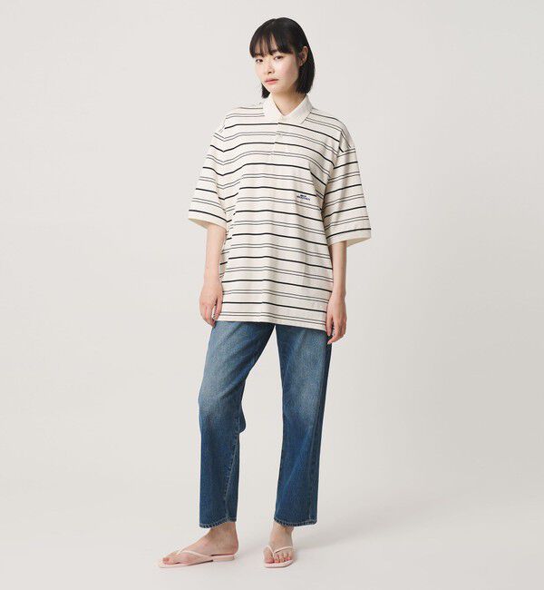 NICE WEATHER「＜NICE WEATHER＞ボーダー ショートスリーブ ポロシャツ」|ポロシャツ|
