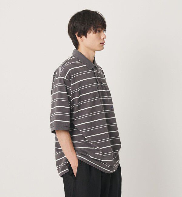 NICE WEATHER「＜NICE WEATHER＞ボーダー ショートスリーブ ポロシャツ」|ポロシャツ|