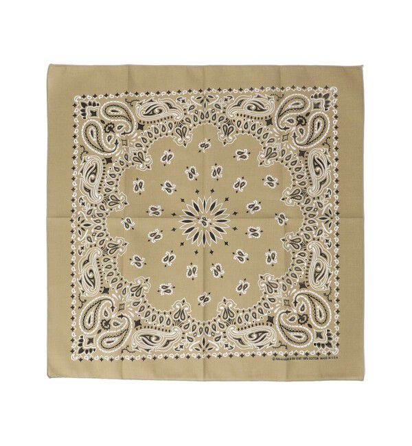 SHIPS for women「 USA PAISLEY BANDANNAS:ペイズリー バンダナ」|バンダナ・スカーフ|ベージュ
