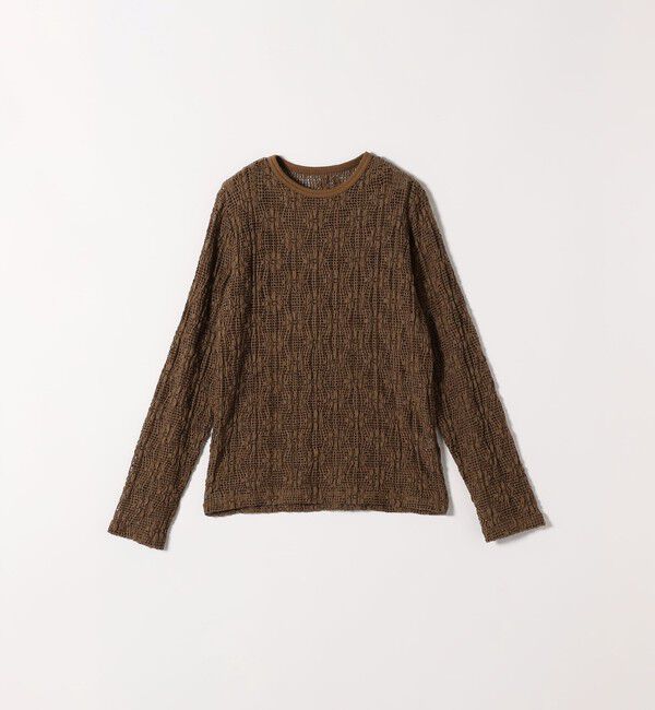 SHIPS any「SHIPS any:〈手洗い可能〉フラワー メッシュ クルーネック プルオーバー」|Tシャツ・カットソー|