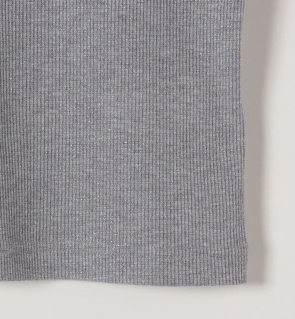 quaranciel「quaranciel:〈手洗い可能〉ラメ チュール リブ コンパクト TEE」|Tシャツ・カットソー|