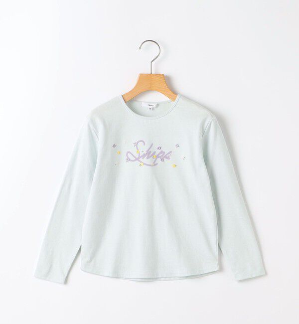 SHIPS KIDS「SHIPS KIDS:100～130cm /フラワー ロゴ ロングスリーブ Tシャツ」|Tシャツ・カットソー|