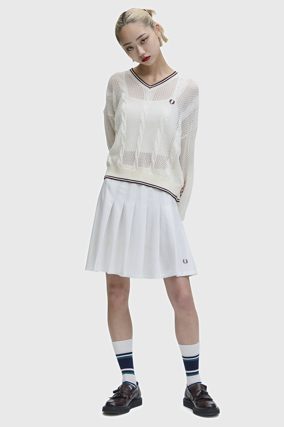 FRED PERRY 「Mesh Cable Knit Jumper／メッシュケーブルニット」|ニット・セーター|