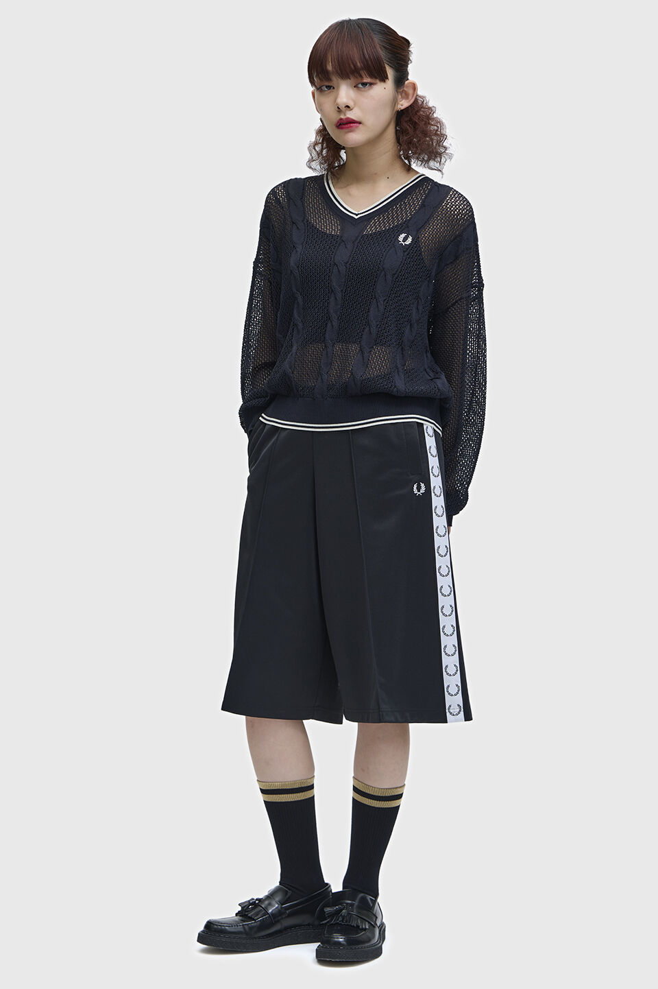 FRED PERRY 「Mesh Cable Knit Jumper／メッシュケーブルニット」|ニット・セーター|