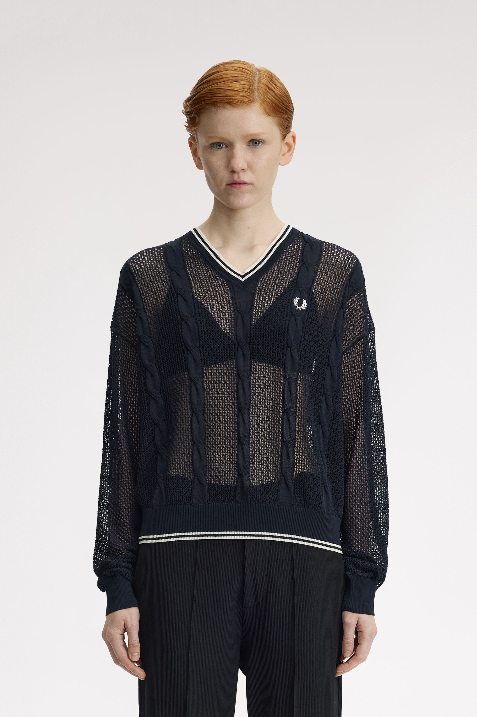 FRED PERRY 「Mesh Cable Knit Jumper／メッシュケーブルニット」|ニット・セーター|