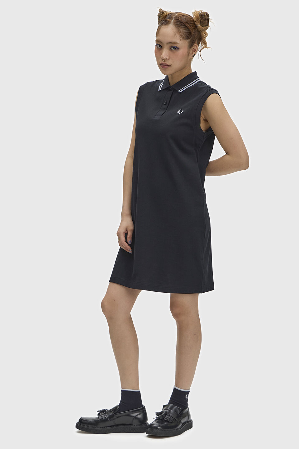 FRED PERRY 「The Sleeveless Fred Perry Shirt Dress／フレッドペリーノースリーブポロシャツワンピース」|ワンピース|