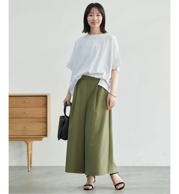 SLOBE IENA「《WEB限定/追加2》レースコンビニュアンスプルオーバー」|Tシャツ・カットソー|