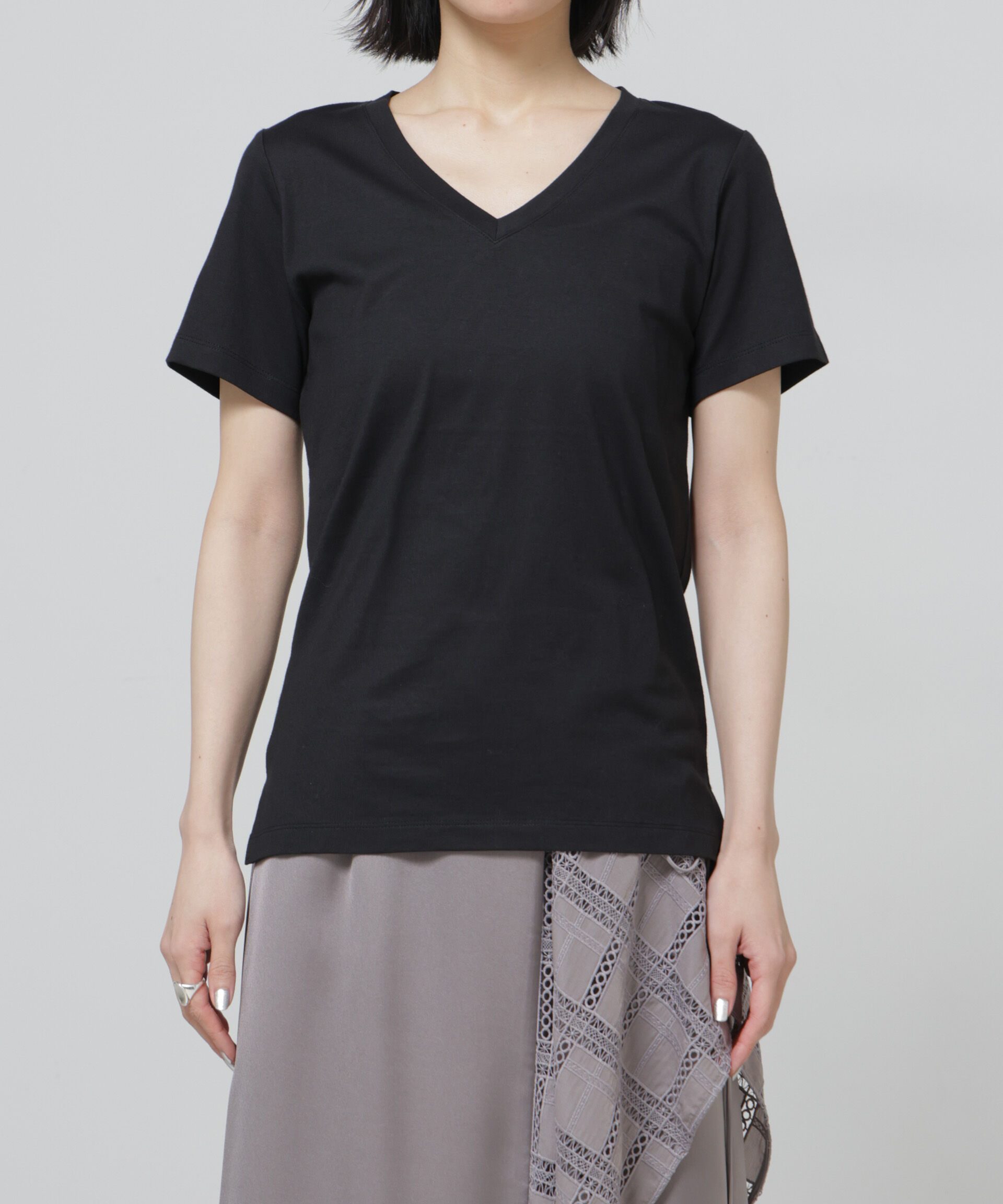 NANO universe「〈追加〉Anti Soaked(R) 汗染み防止VネックTシャツ」|Tシャツ・カットソー|