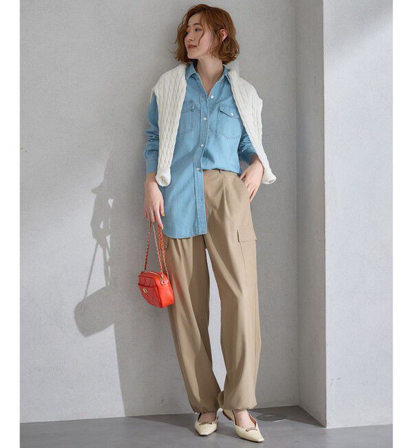 23区「【Oggi4月号掲載/洗える】シルキーストレッチ パラシュートパンツ」|その他|