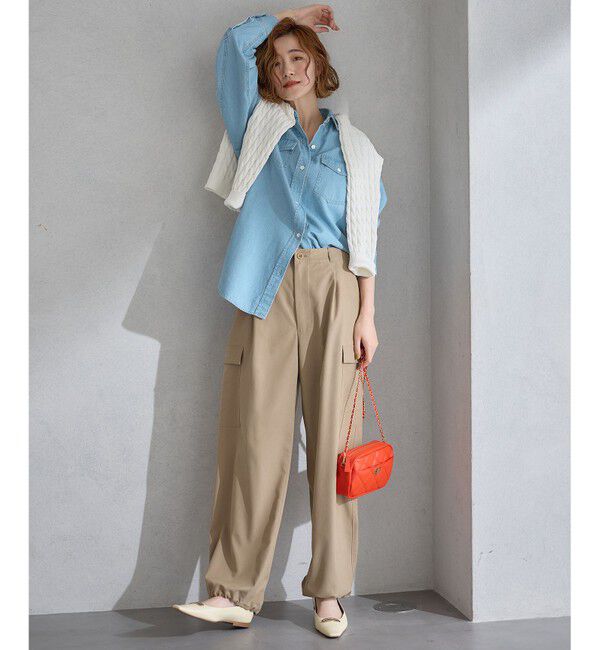 23区「【Oggi4月号掲載/洗える】シルキーストレッチ パラシュートパンツ」|その他|