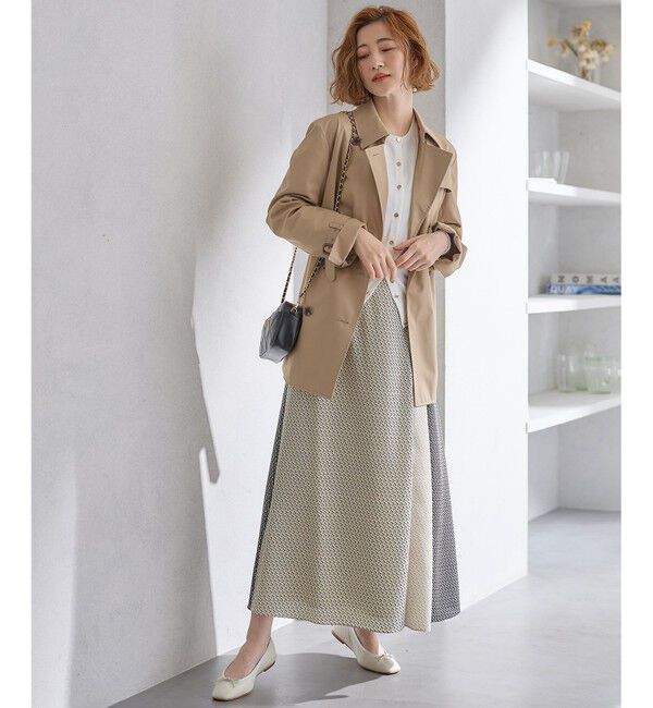 23区「【洗える】ジオメトリックパネルプリント スカート」|スカート|