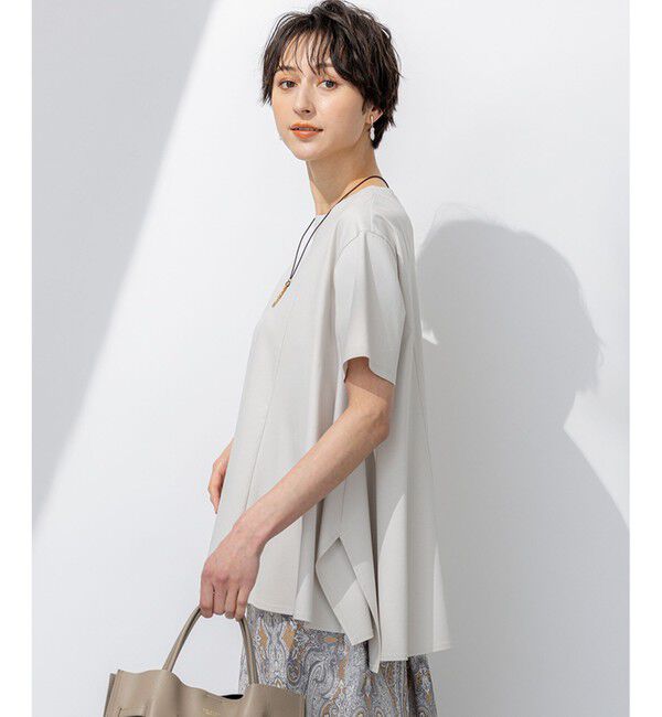 23区「【GLOW6月号掲載/汗じみ防止】スムースデザイン フレア  Tシャツ」|Tシャツ・カットソー|ベージュ系
