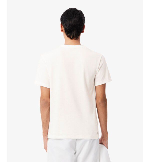 LACOSTE「コットンブレンドウルトラドライロゴプリント半袖Tシャツ」|Tシャツ・カットソー|