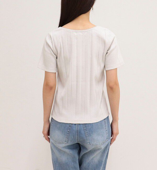 fredy emue「ランダムテレコ5分袖Tシャツ」|Tシャツ・カットソー|