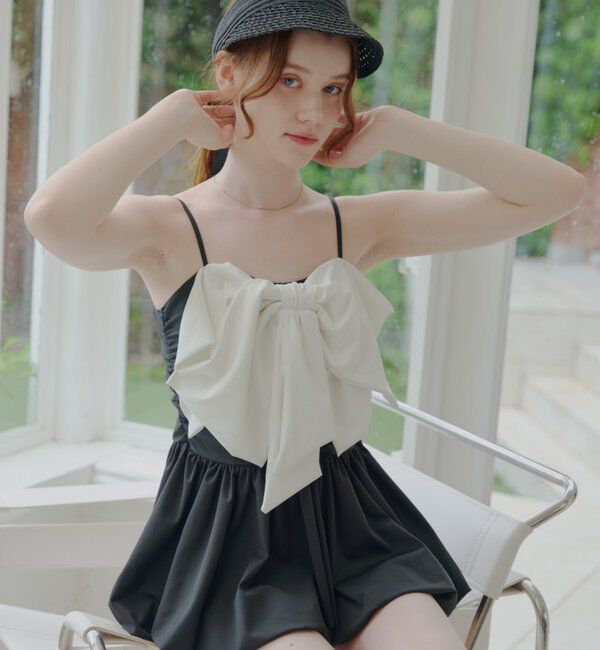  「【水着】【SALON by Chico】フロントBIGリボンセット」|ビキニ|