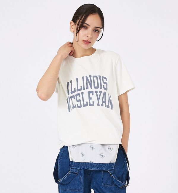Rouge vif「【REMI RELIEF / レミレリーフ】SP加工/ロゴT/ILLINOIS」|Tシャツ・カットソー|
