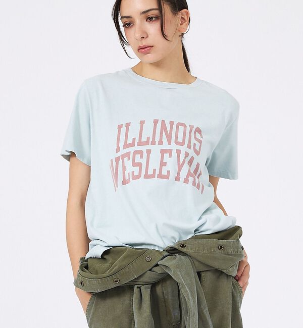 Rouge vif「【REMI RELIEF / レミレリーフ】SP加工/ロゴT/ILLINOIS」|Tシャツ・カットソー|ライトブルー