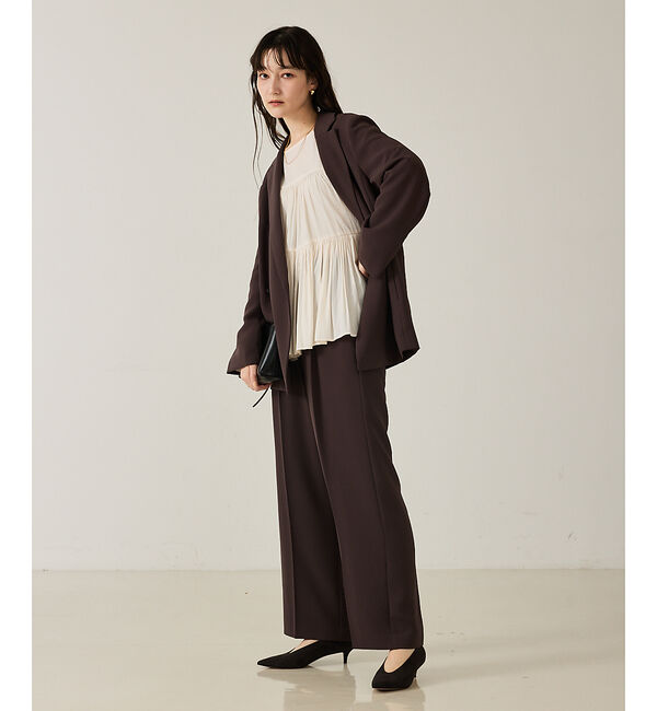 qualite「【セットアップ対応】センタープレスストレートパンツ」|その他|