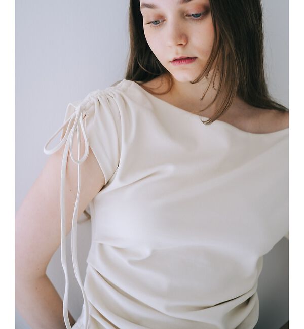 SELFIST「ワンショルギャザーカットソー」|Tシャツ・カットソー|