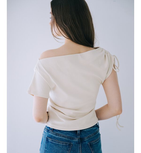 SELFIST「ワンショルギャザーカットソー」|Tシャツ・カットソー|