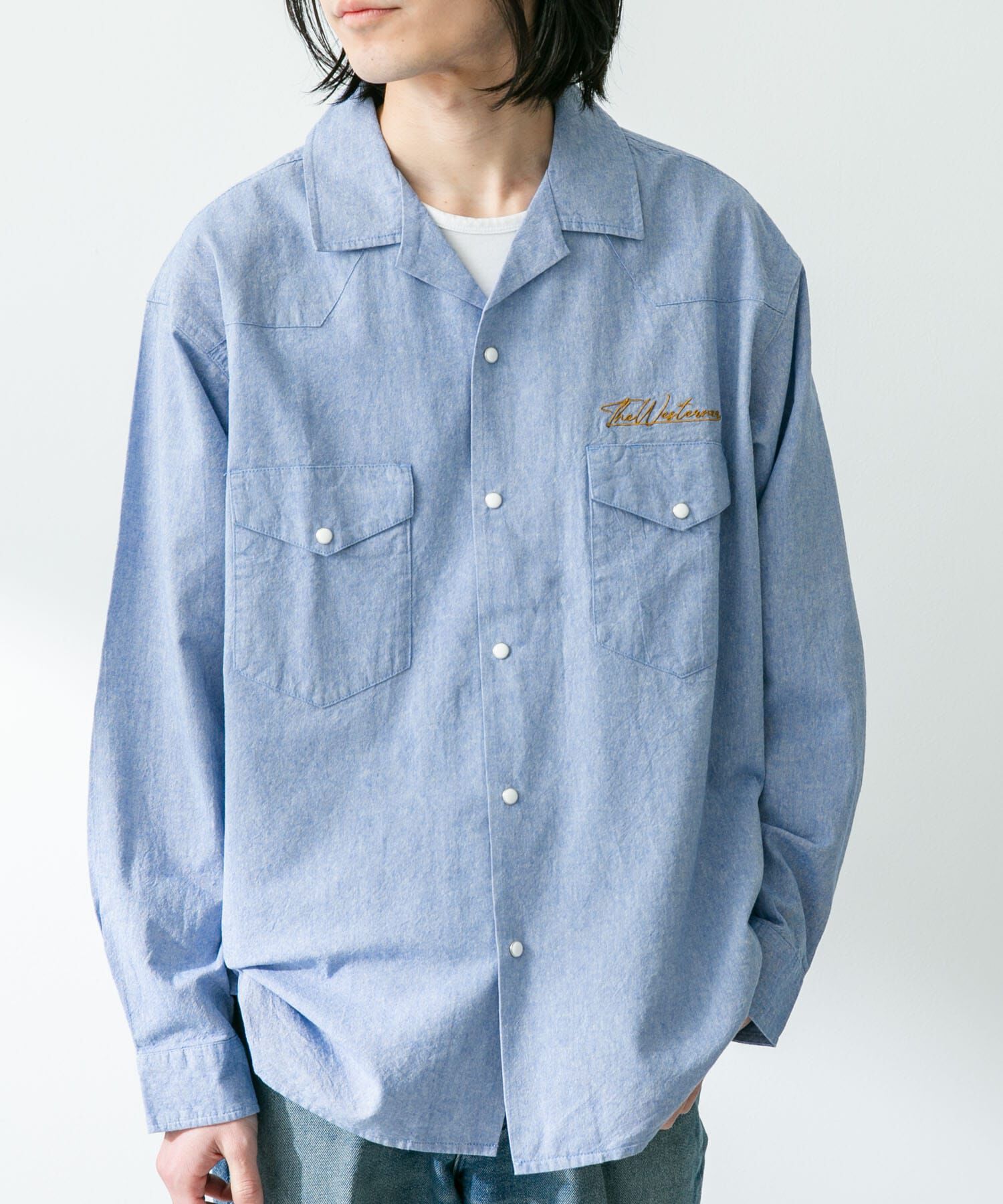 Sonny Label 「『別注』ELY&times;Sonny Label　開襟シャンブレーシャツ」|シャツ・ブラウス|