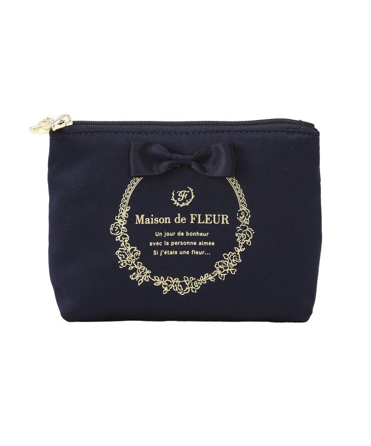 Maison de FLEUR「サテンリボンティッシュケース」|ポーチ|
