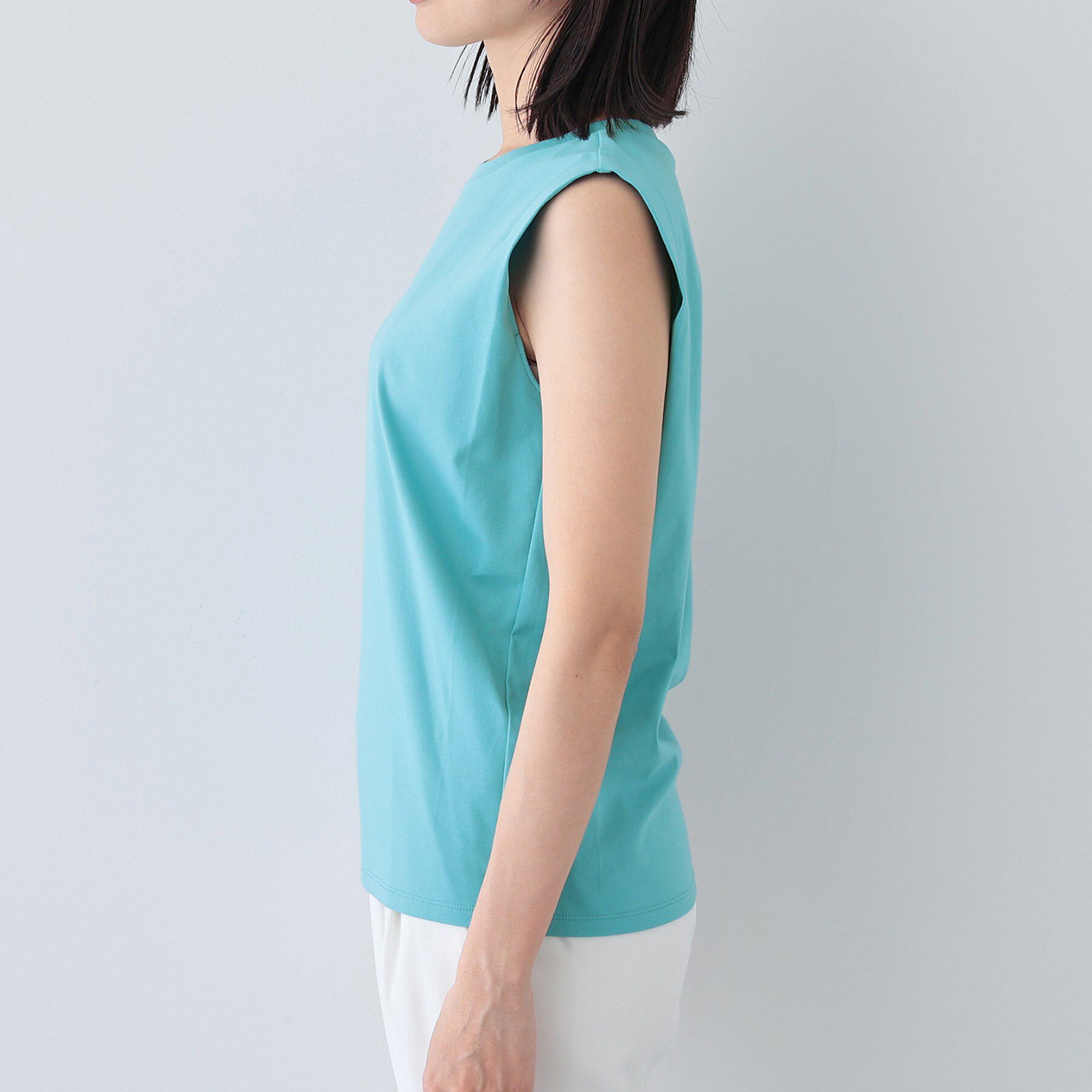 INDIVI「【洗える】きれいめノースリーブトップス」|Tシャツ・カットソー|