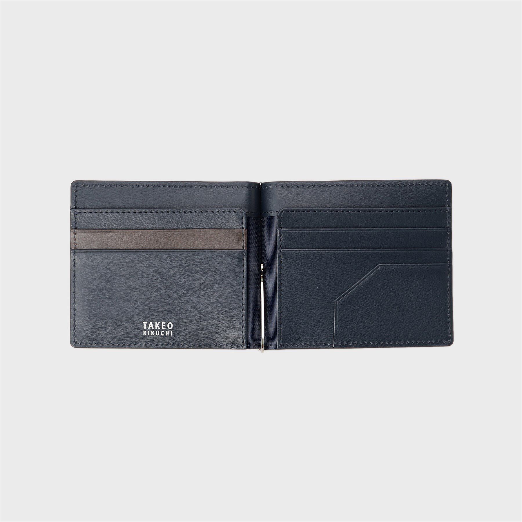 TAKEO KIKUCHI「【NEW レザーリップルシリーズ】マネークリップ付 サプレス ウォレット」|財布|
