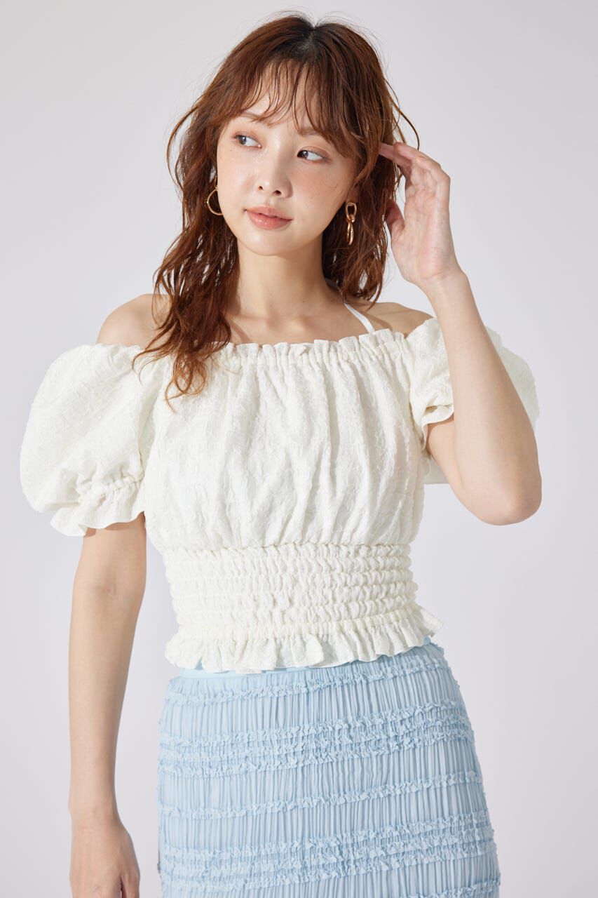 rienda「メニーウェイシャーリングショートブラウス」|シャツ・ブラウス|