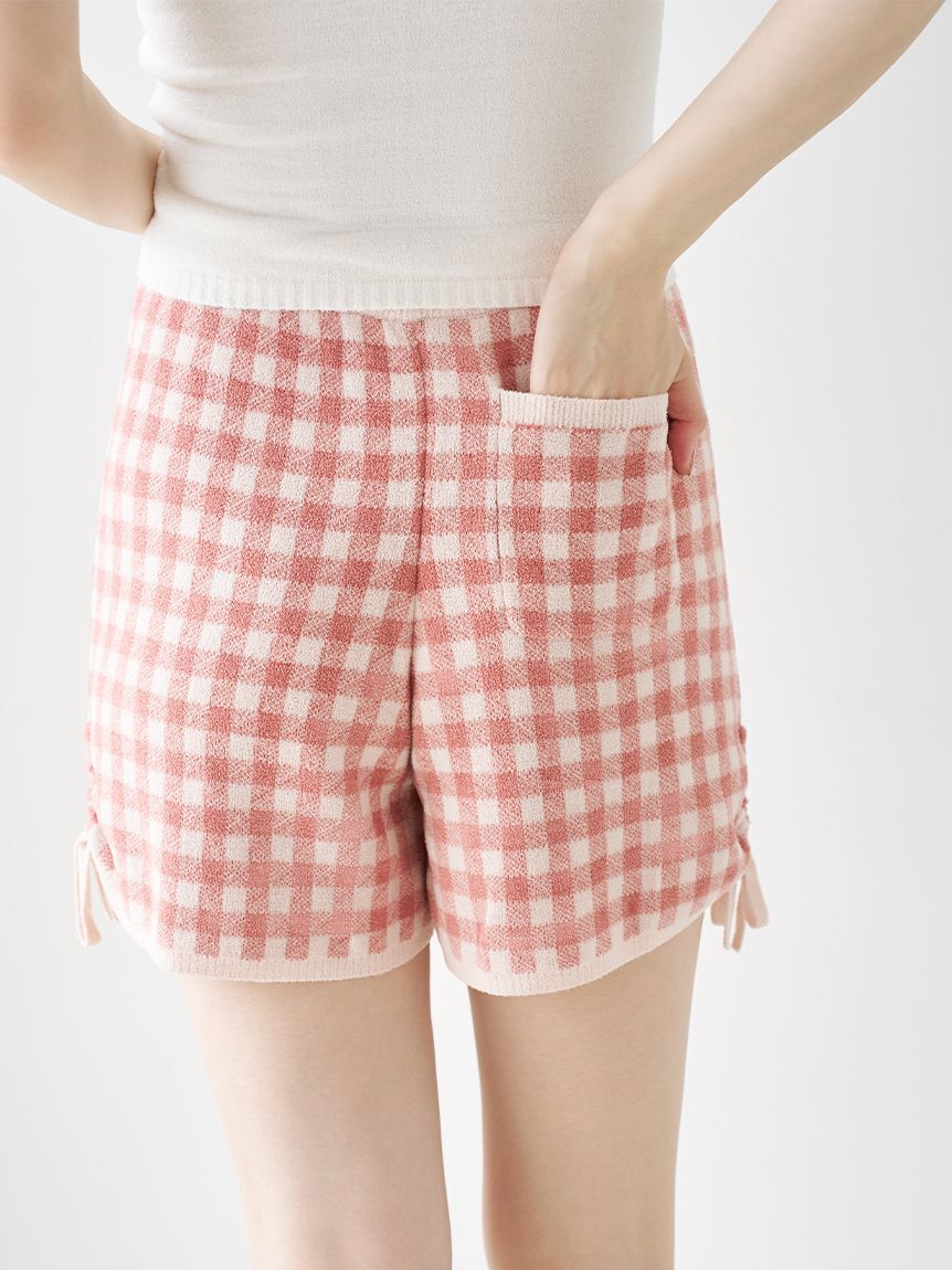 SNIDEL HOME「ギンガムニットショートパンツ」|ルームウェア|