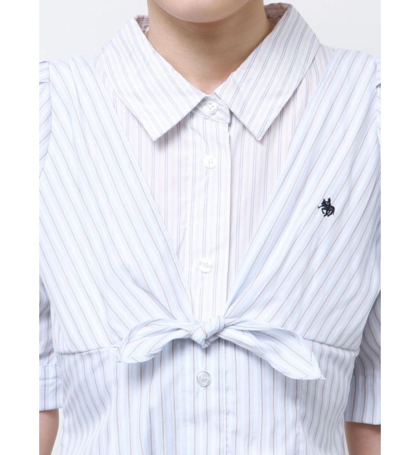dazzlin「【POLO BCSコラボ】レイヤードリボンティアードシャツワンピース」|ワンピース|