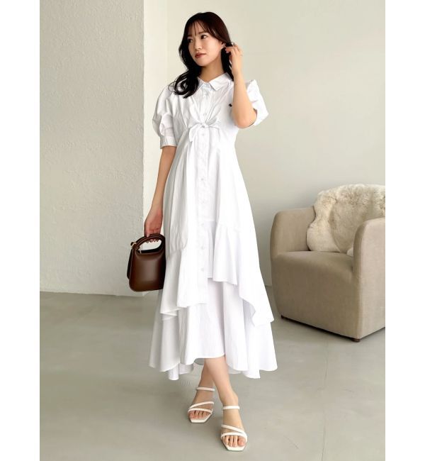 dazzlin「【POLO BCSコラボ】レイヤードリボンティアードシャツワンピース」|ワンピース|