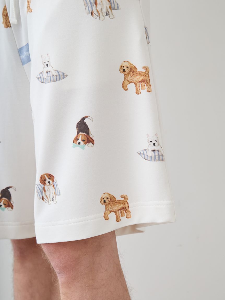 gelato pique「【UNISEX】プレイフルDOG柄ハーフパンツ」|ルームウェア|