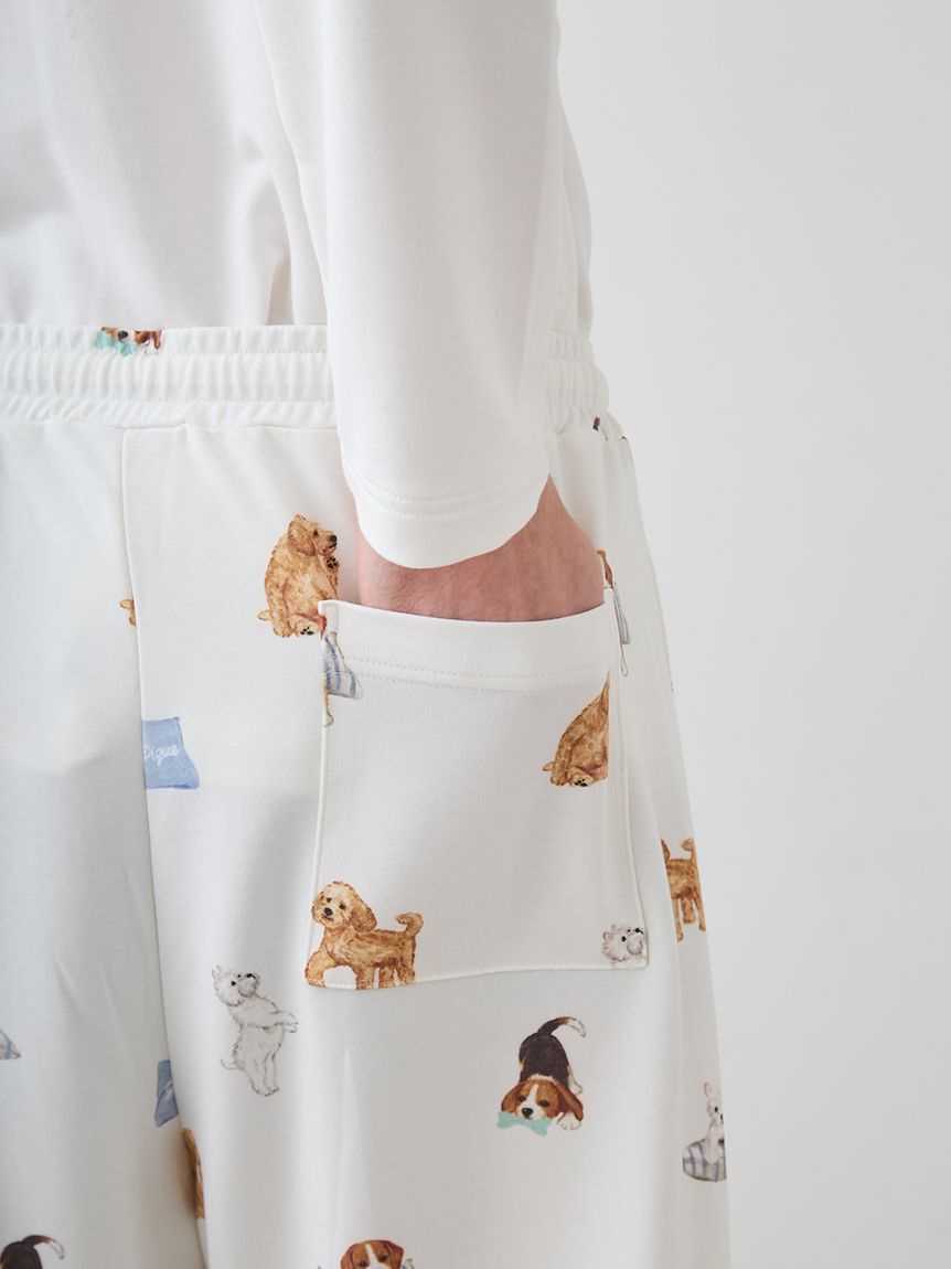 gelato pique「【UNISEX】プレイフルDOG柄ハーフパンツ」|ルームウェア|
